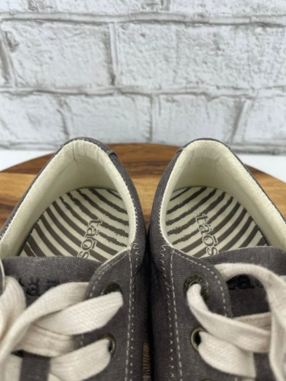 Taos Star 12844 Womens Sz. 9 Charcole Washed Canvas Comfort Casual Shoes